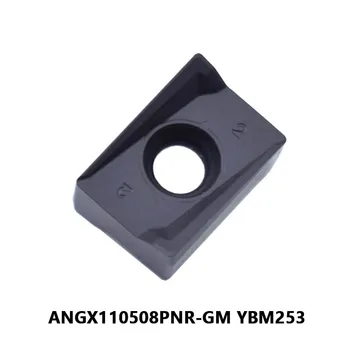 ANGX Serijos Įdėklai ANGX110508PNR-GM YBM253 ANGX110508 CNC Tekinimo Frezavimo Įdėklai, Plieno Ir Nerūdijančio Mechaninė Įrankis Cutter