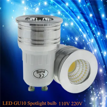 100X MINI NAUJĄ led GU10 COB pritemdomi šalta balta Šilta Balta 6W LED GU10 lemputė šviesos pakeisti Halogeninės lempos