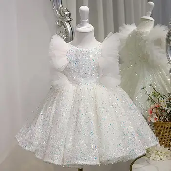 2023 Naujas Elegantiškas Suknelės Mergaitėms Princesė Promenadzie Suknelė Kūdikių Prabangių Drabužių Blizgančiais Kamuolys Suknelė Kūdikių Oficialų Vaikams Drabužių Vestido