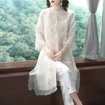 2023 kinų stiliaus tradicinių hanfu suknelė pagerėjo šifono qipao suknelė linijos suknelė balta suknelė moterims grakštus pasakų suknelė