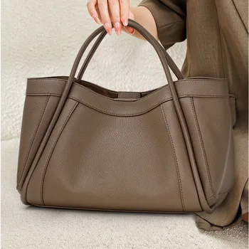 2023 naujas odinis didelis krepšys moterų rankinės mados commuter krepšys didelės talpos nešti pečių maišą