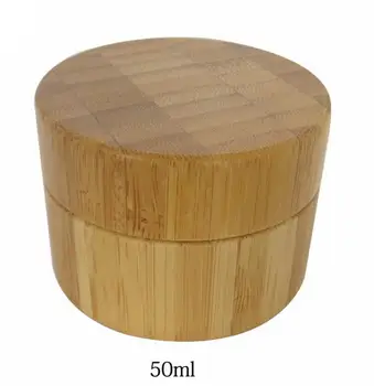 50pcs 50g bambuko kremo indeliai 50ml bambuko kosmetikos jar alavo konteineris pakuotė butelis stiklo bakas