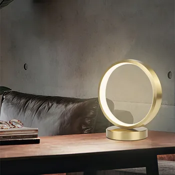 Aukso Turas LED Stalo Lempa Miegamojo Lovos Šiuolaikinės Paprasta Atmosferos Kambarį Akių Apsauga Skaityti Tyrimas Stalo Apšvietimas