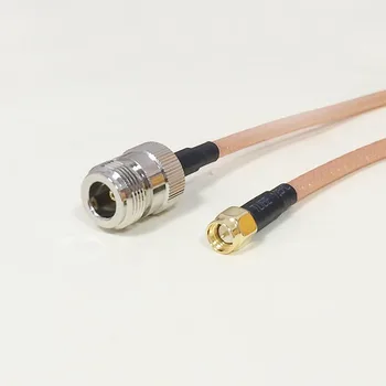Aukštos kokybės mažo slopinimas SMA Male Plug Jungiklis N Female Lizdas, RF koaksialinis kabelis RG142 50CM 20