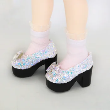 BJD Doll batai tinka 1-4 dydis mados china aukštakulnį 1/4 batai princesė batai lėlės priedai（dviejų spalvų）