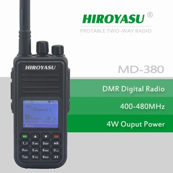 DMR Walkie Talkie HIROYASU MD-380 UHF 400-480MHz DMR Skaitmeninis Nešiojamas Du Būdu Radijo