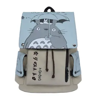 Ghibli Totoro Berniukų, Mergaičių Mokyklos Knygų Krepšiai Paauglių Mergaičių Kawaii Kolegijos Studentas, Knygos Bag Kuprinė Moterims Nešiojamojo kompiuterio Kuprinė