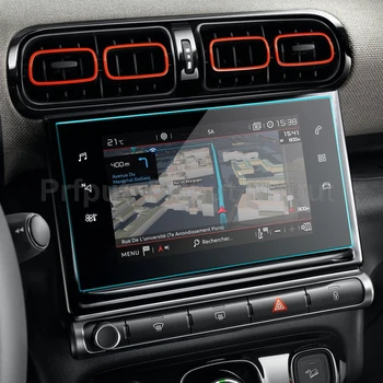 Grūdintas Stiklas Screen Protector Filmas CITROEN C3 AIRCROSS 2018 2019 2020 Automobilio radijo, GPS Navigacijos Ekrano Dangtis