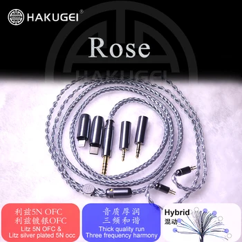 HAKUGEI Rose atnaujinti ausinių laidas 3.5 2.5 4.4 mmcx 0.78 qdc