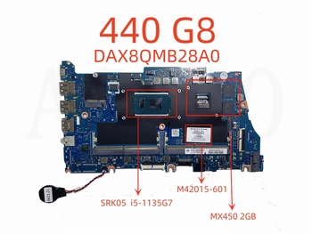 HP K12 PB 440 G8 M42015-601 DAX8QMB28A0 Nešiojamojo kompiuterio pagrindinę Plokštę su i5-1135G7 CPU MX450 2GB GPU Pilnai išbandytas ir veikia puikiai