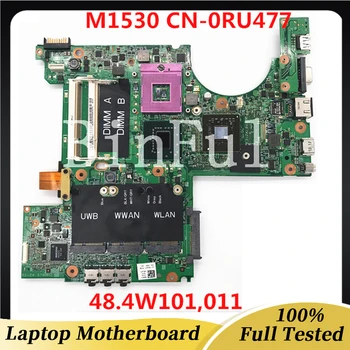 KN-0RU477 0RU477 RU477 Mainboard DELL XPS M1530 Nešiojamą kompiuterį Plokštė PM965 48.4W101.031 G84-601-A2 256M DDR2 100% Visiškai Išbandytas