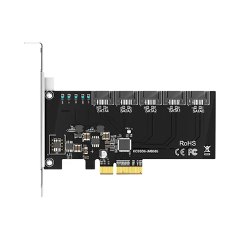 MAIWO 5 Port SATA 3.0 Expansion Card PCIe X4 PCI-E X4/X8/X16 į SATA3.0 RAID Stove SSD HHD Didelės Spartos 6gbps Adapter PCI-E 4X