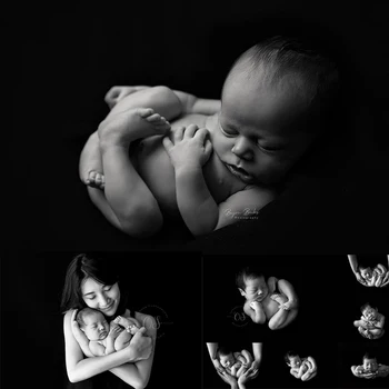 Naujagimio Fotografijos Prop Juodas Fonas Antklodės Fotografavimo Kūdikių Ruožas Antklodė Kelia Rekvizitai Kūdikio Fotosesiją Priedai