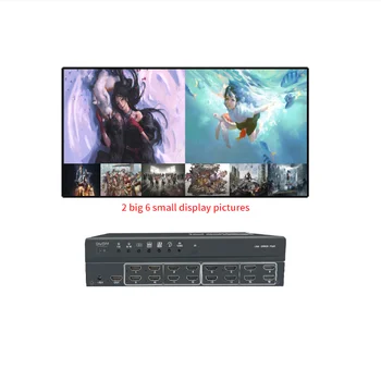 Naujas Dizainas Parama OEM Ultra HD 16 Įvesties Ir 1 Išvesties 4K HDMI Multi Viewer 8x1 hdmi multi žiūrovas 8 input1 produkcija