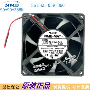 Naujas originalus NMB 3615KL-05W-B60 9cm 9038 24V 0.55 A keitiklis aušinimo ventiliatorius
