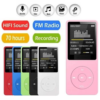 Nešiojamasis MP3 Grotuvas 1.8 colių LCD Ekranas, FM, MP3, WAV Radijo Vaizdo Hifi Grotuvas Žaidimai, Filmai E-Knygų, Muzikos Grotuvai Parama SD Kortelė