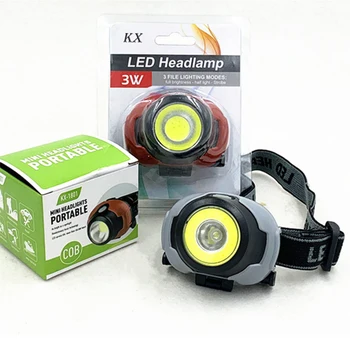 Nešiojamų LED Žibintai Galingas COB Super Šviesus Avarinių Žibintų Mini Žibintas Naktį Veikia Žibintas Galvos Žibintuvėlis AAA