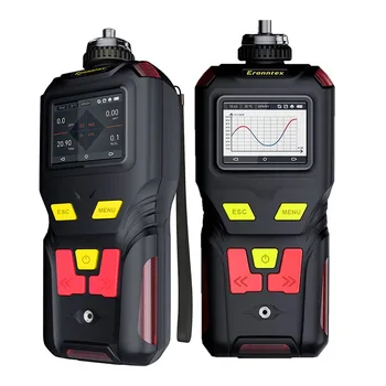 Nešiojamų Siurbimo 4 In 1, Signalizacijos Dujų Detektorius Pritaikyti Dujoms EX O2, H2S, CO, CO2 CH4 C2H4 LOJ PM O3 Dujų Nuotėkio Detektorius