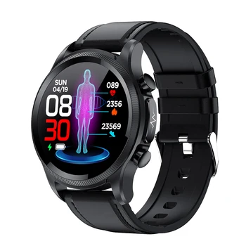 Originalus E400 Smart Watch Kraujo Cukraus Slėgio Deguonies Kūno Temperatūra Stebėti EKG PPG HRV TR IP68 Vandeniui Smartwatch