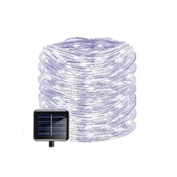 Patvarus LED Šviesos Eilutę 1.2 V 150MA 100LED 12M Pasakų String Sodo Kiemo LED Rope, Vamzdis, Šviesos Juostos Lauko Saulės