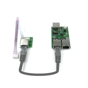 Pigių tinklo instaliacijos lange duomenų konvertavimo atstumas pratęsimo Mini Eterneto 3 port 10/100Mbps Su RJ45 šviesos jungiklis modulis