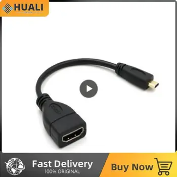 Plug And Play Daugiafunkcinis Adapteris 24k Aukso padengtą Kištukas Konverteris Patogus Extender HDMI suderinamus Kabelis Juodas Patvarus