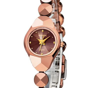 Prancūzija ROSDN Moterų Laikrodžiai Prabangos Prekės su MIYOTA Kvarco Judėjimas Sapphire atsparus Vandeniui Volframo Plieno Apyrankė Laikrodis R1206
