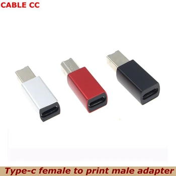 Raudona USB C Tipo Moteris USB B Male Adapter Scanner Spausdintuvo Konverteris USB 3.1 Duomenų Perdavimo MIDI Valdiklis Klaviatūra
