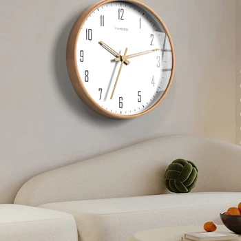 Skaitmeninis Sieninis Laikrodis Su Baterijomis, Šiaurės Šalių Dizaino Klasikinis Medinis Laikrodis Kambarį Derliaus Reloj Sumalti Sienų Apdailos Elementai