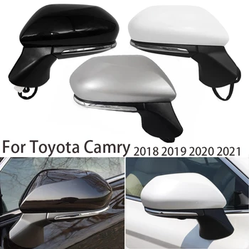 Toyota Camry 2018 2019-2021 Kairės ir Dešinės Automobilių Veidrodėliai Šoniniai galinio vaizdo Veidrodėliai Asamblėjos Auto Aksesuaras Su Lempa Lęšis Šildymas