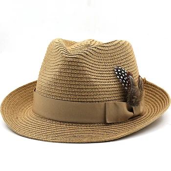 Tėvų vaikas Derliaus Vyrams Panamos Skrybėlė Vyrų Medvilnės Fedora Vyras Saulės skrybėlę Moterų Vasaros Paplūdimio skrybėlę Chapeau tėtis Džiazo Trilby Bžūp Sombrero