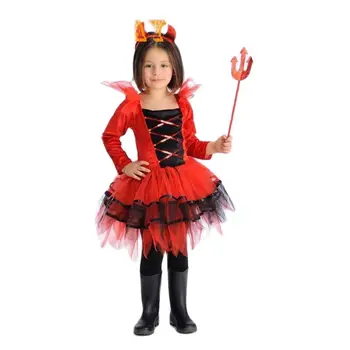 Vaikai Karnavalas Mergaičių Mažai Raudona Jojimo Hood Raudonas Velnias Ragana Gėlių Drugelis Tikroji Vabalas Cosplay Suknelė Šalis Helovinas Kostiumai