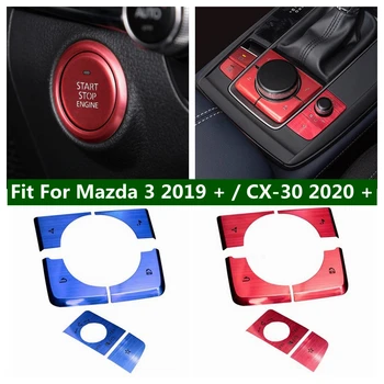 Variklis, Start Stop Mygtukas / Center Kontrolės Pavarų Perjungimo Skydelio Dangtelį Apdaila Už Mazda 3 2019 - 2022 / CX-30 2020 2021 Priedai