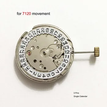 Vieno Kalendoriaus Žiūrėti Judėjimo 7120 Mechaniniai Judesiai Remonto dalių Pakeitimo Laikrodžių Priedai